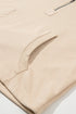 Solid Kangaroo Pocket Half Zipper Oversized Hoodie