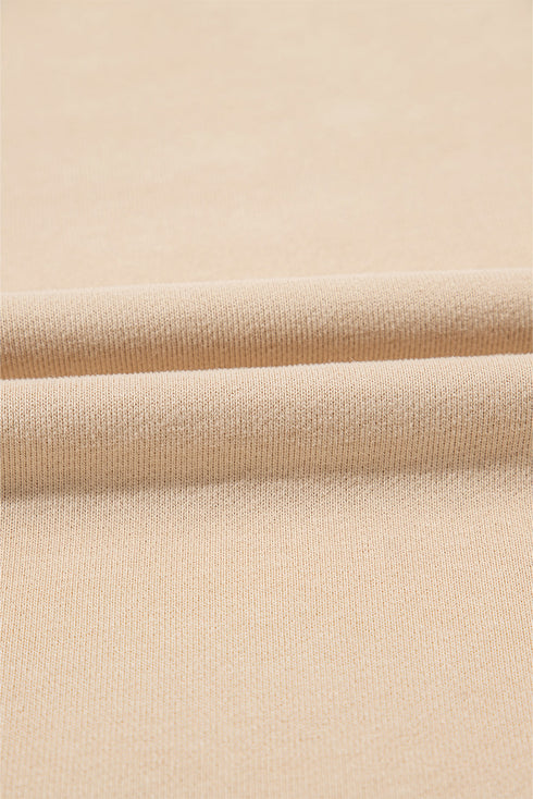 Solid Kangaroo Pocket Half Zipper Oversized Hoodie