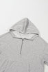 Solid Kangaroo Pocket Half Zipper Oversized Hoodie