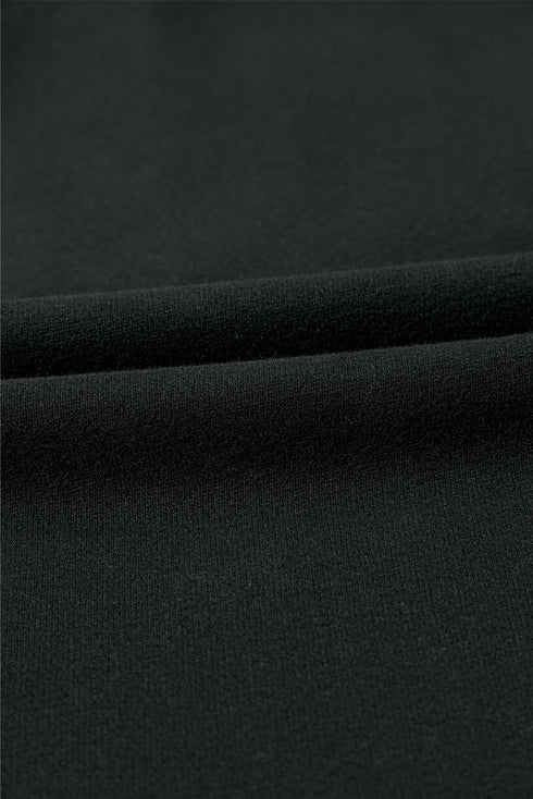 Solid Kangaroo Pocket Half Zipper Oversized Hoodie