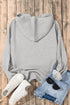 Solid Kangaroo Pocket Half Zipper Oversized Hoodie