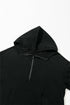 Solid Kangaroo Pocket Half Zipper Oversized Hoodie