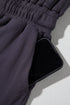 Solid Knit Open Back Cap Sleeve Drawstring Romper