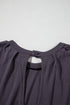 Solid Knit Open Back Cap Sleeve Drawstring Romper