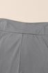 Solid Knotted Drop Waist Split Leg Relaxed Pants