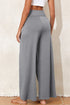 Solid Knotted Drop Waist Split Leg Relaxed Pants