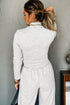 Solid Long Sleeve Mock Neck Smocked Wide Leg Pant Sets
