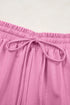 Solid Loose Casual V Neck Half Sleeve Short Sets