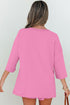 Solid Loose Casual V Neck Half Sleeve Short Sets