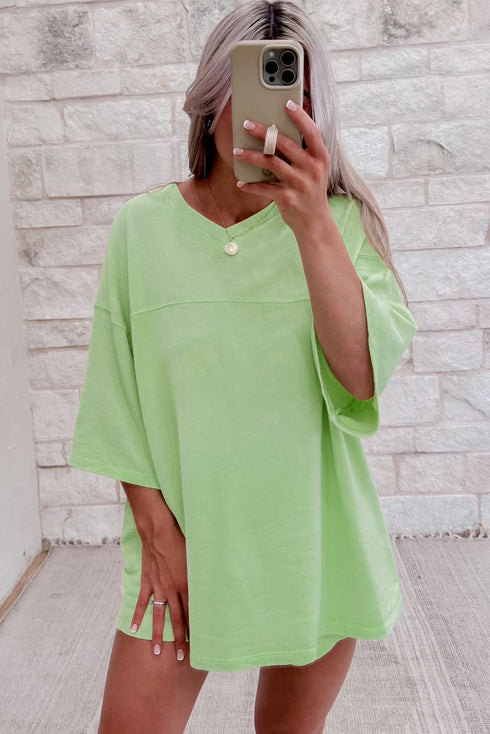 Solid Loose Casual V Neck Half Sleeve Short Sets