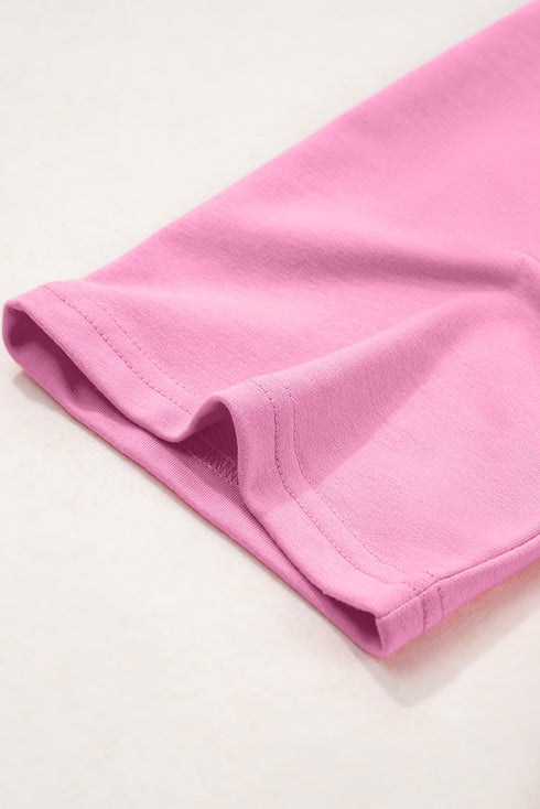 Solid Loose Casual V Neck Half Sleeve Short Sets