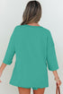 Solid Loose Casual V Neck Half Sleeve Short Sets