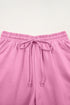 Solid Loose Casual V Neck Half Sleeve Short Sets