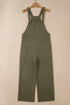 Solid Loose Knit Wide Leg Overall Jumpsuit
