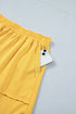 Solid Loose Polo Tee Elastic Waist Two Piece Short Set