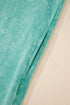 Solid Mineral Wash Cotton Tank Pocket Mini Dress