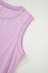 Solid Mineral Wash Cotton Tank Pocket Mini Dress