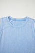 Solid Mineral Wash Cotton Tank Pocket Mini Dress