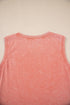 Solid Mineral Wash Cotton Tank Pocket Mini Dress
