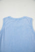 Solid Mineral Wash Cotton Tank Pocket Mini Dress