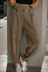 Solid Mineral Wash High Waist Western Jogger Pants