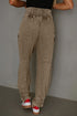 Solid Mineral Wash High Waist Western Jogger Pants