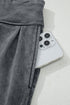 Solid Mineral Wash High Waist Western Jogger Pants