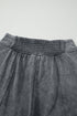 Solid Mineral Wash High Waist Western Jogger Pants