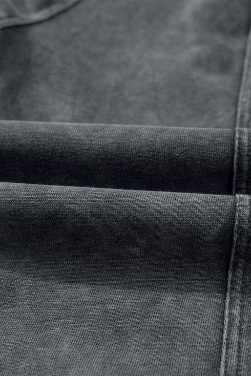 Solid Mineral Wash High Waist Western Jogger Pants