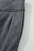 Solid Mineral Wash High Waist Western Jogger Pants