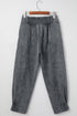 Solid Mineral Wash High Waist Western Jogger Pants