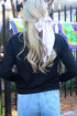 Solid Minimalist Dropped Shoulder Long Sleeve Top