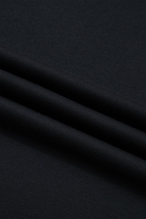 Solid Minimalist Dropped Shoulder Long Sleeve Top