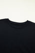Solid Minimalist Dropped Shoulder Long Sleeve Top