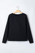 Solid Minimalist Dropped Shoulder Long Sleeve Top