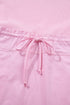 Solid Mixed Fabric Patchwork Drawstring Short Sleeve Mini Dress
