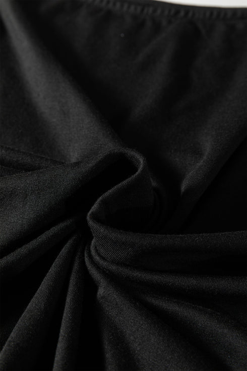 Solid Modern Asymmetrical Neckline Short Sleeve Top