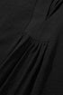 Solid Notched Neck Short Sleeve Loose Maxi Dress