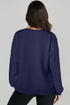 Solid O Neck High Low Hem Pullover Sweatshirt