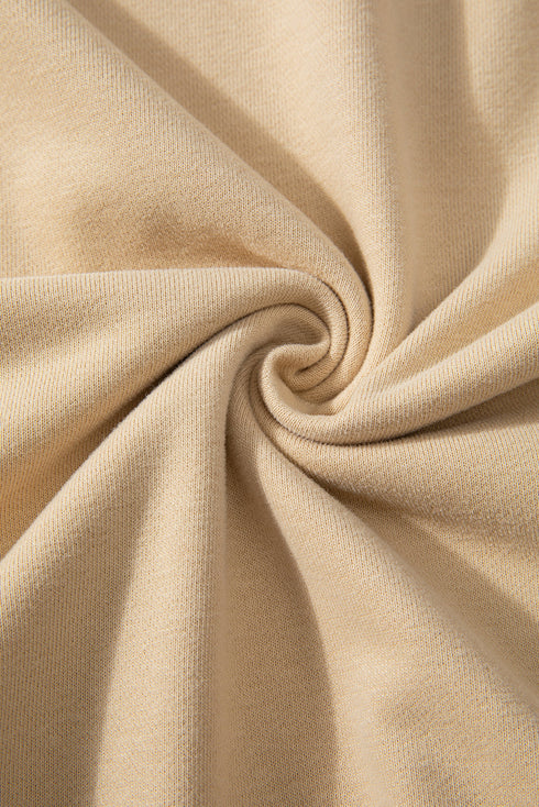 Solid O Neck High Low Hem Pullover Sweatshirt