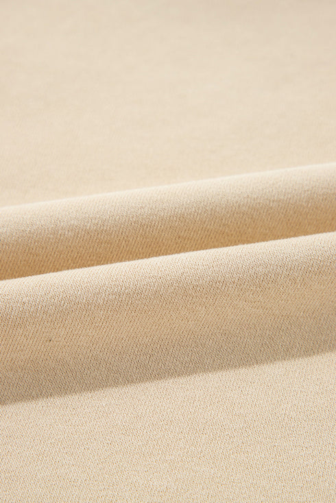 Solid O Neck High Low Hem Pullover Sweatshirt