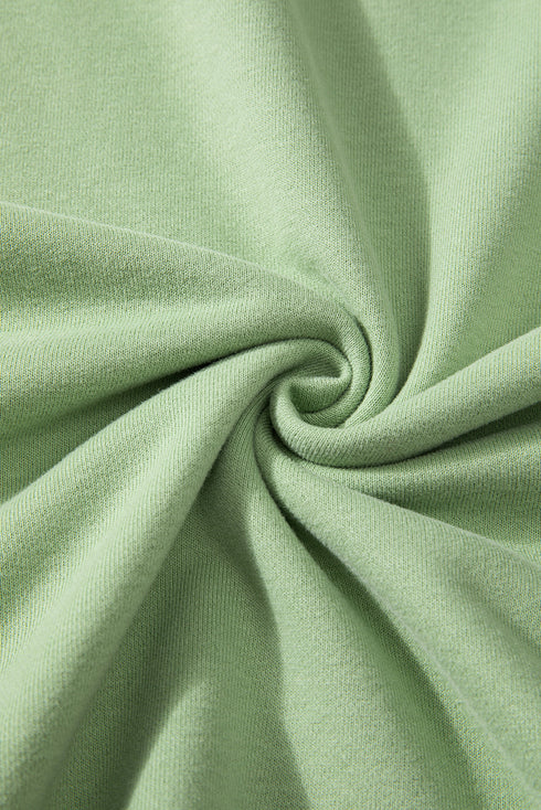 Solid O Neck High Low Hem Pullover Sweatshirt