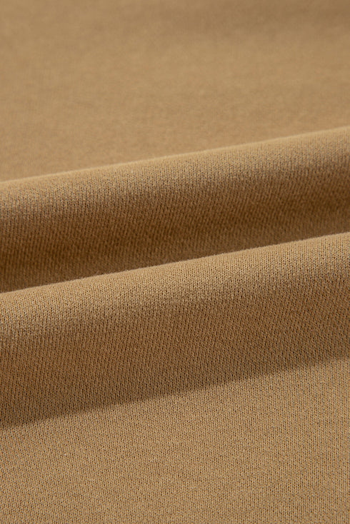 Solid O Neck High Low Hem Pullover Sweatshirt