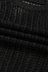 Solid Open Knit Bow Tie Detail Short Sleeve Sweater