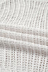 Solid Open Knit Bow Tie Detail Short Sleeve Sweater