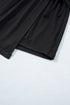 Solid Oversize Tee Tie Wrap Mini Skort Two Piece Set