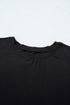Solid Oversize Tee Tie Wrap Mini Skort Two Piece Set