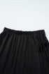 Solid Oversize Tee Tie Wrap Mini Skort Two Piece Set