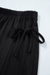 Solid Oversize Tee Tie Wrap Mini Skort Two Piece Set