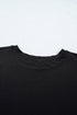 Solid Oversize Tee Tie Wrap Mini Skort Two Piece Set